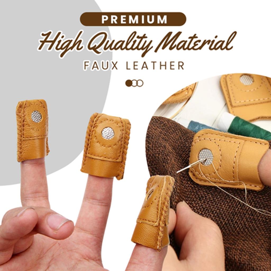 Leather Coin Finger Protector Thimble Ring Handworking Needle Thimble Needles Craft Household DIY Sewing Tools Accessories