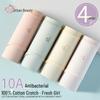 Cosmo Lady Women's Cotton Mid-Waist Anti-Bacterial Panties (4-Pack)