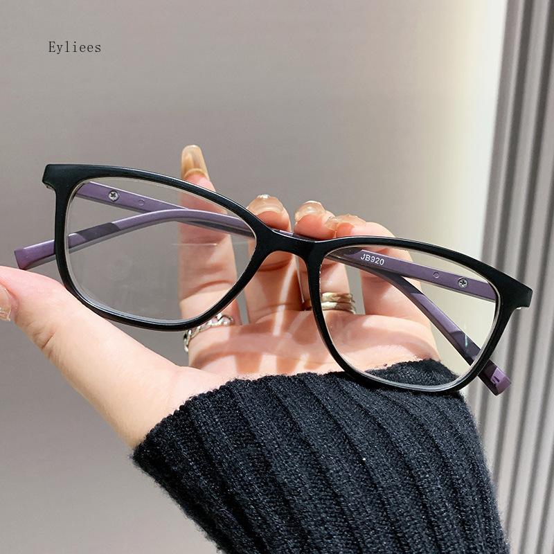 

Trending Blue Light Blocking Reading Glasses For Women Fashion Cat Eye Prescription Eyeglasses Men Ultralight +4.0