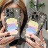 Japan and Korea Cute Graffiti for iPhone17 Space Phone Case Apple 16promax Transparent 15/14 Fine Hole