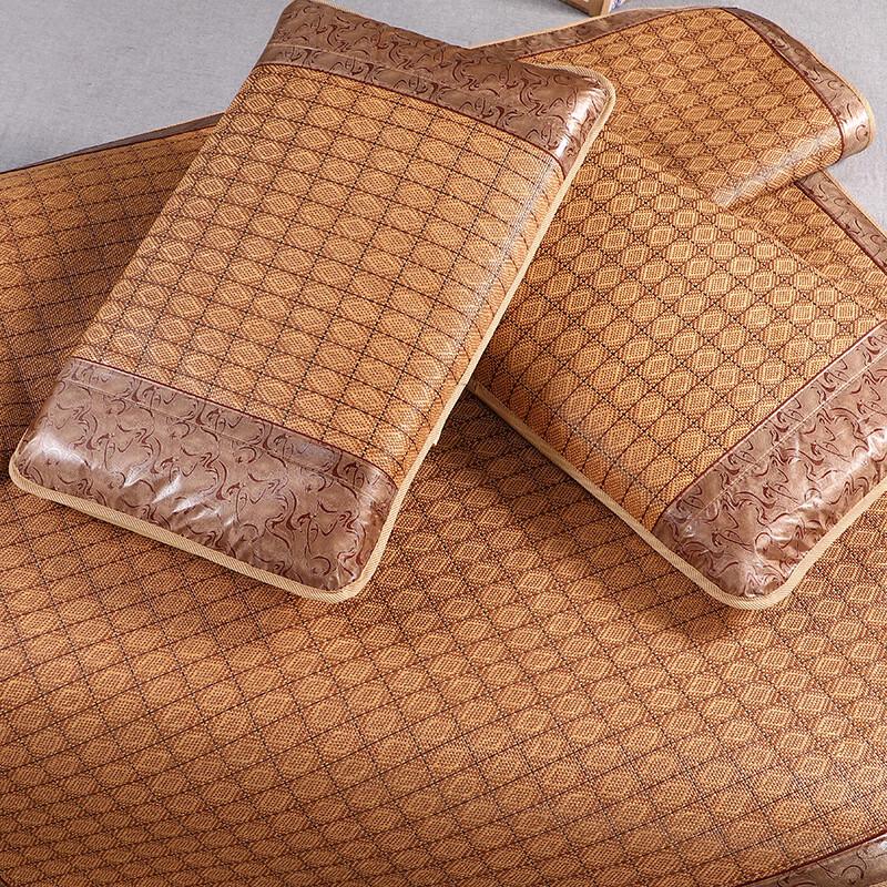 Ensemble Tapis Rafraîchissant d'Été en Rotin Soie de Glace Nv Feng