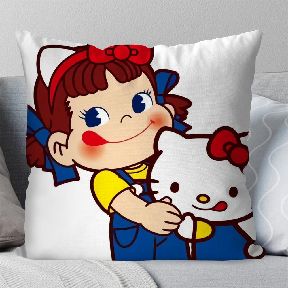 Classic Mascot P-Peko Animation Pillow Case Square Pillow Bedroom Sofa Leisure Comfort Cushion Living Room Home Decoration 40X40
