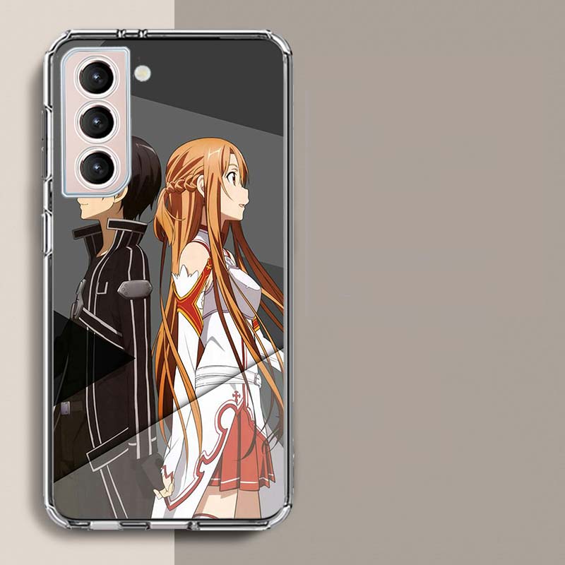 Sword Art Online SAO Anime Phone Case For Samsung S25+ Edge Galaxy S24 FE S23 Ultra Capa Shell S22+ S21 Plus S20 FE Cover Silico