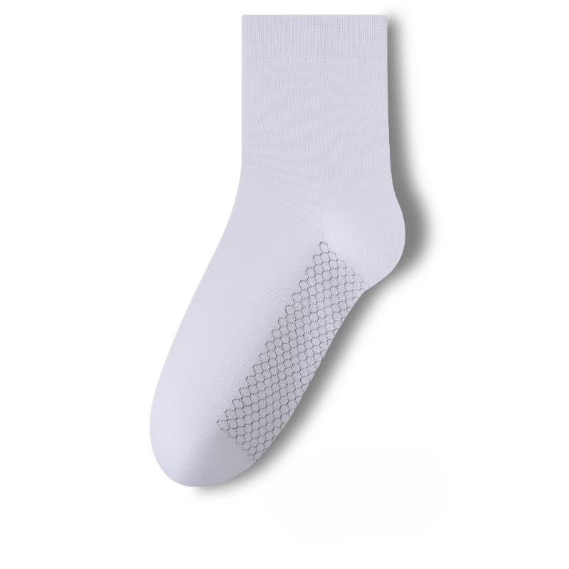 Graphene Socks Men's 10A Antibacterial, Warm and Deodorizing Mid-calf Solid Color Autumn and Winter Warm Socks
