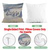 4Pcs Seaside Beach Print Single-Sided Cushion Cover For Living Room Bedroom Car Home Decor