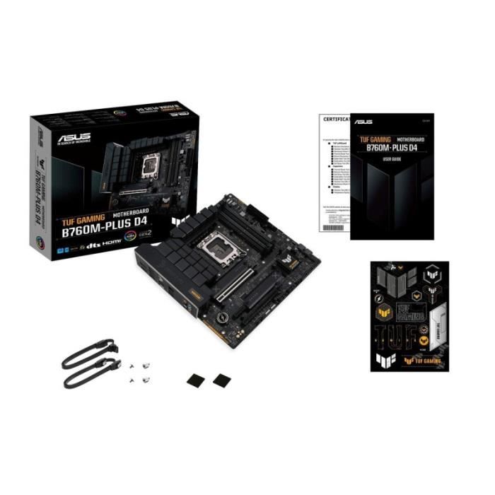 Základní deska - ASUS - TUF GAMING B760M-PLUS D4 - Patice LGA1700 - DDR4 - 64 GB RAM