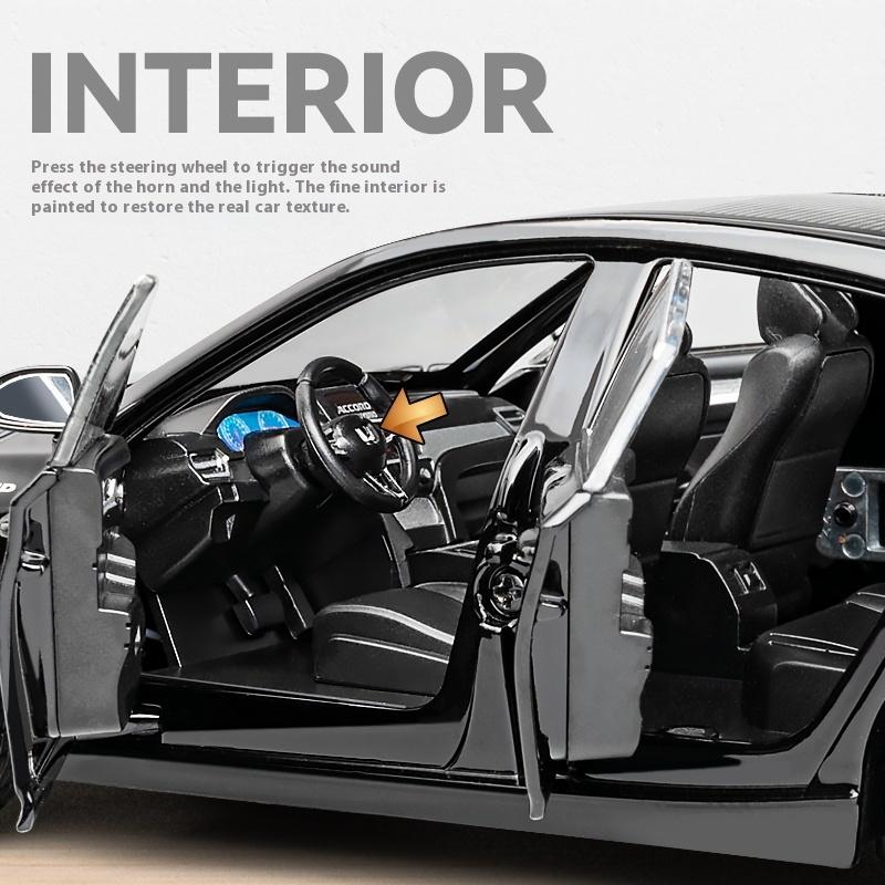 1/24 Scale Honda Accord Limousine Sound & Light Alloy Metal Diecast Car Model Computer Host DIY Product Gift Box for Boyfriend Holiday