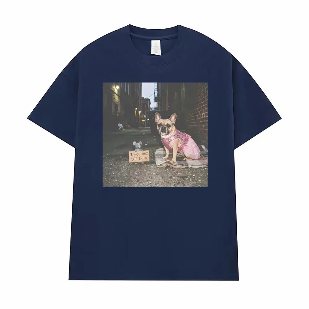 Satirical Funny French Bulldog Emoji TShirt Theres a Dog In My Bones Cute Dog and Rat Graphic Unisex Humorous Tshirts