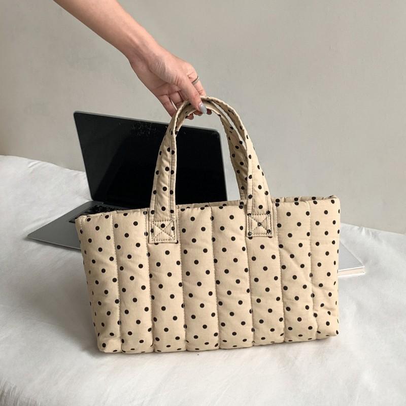 Corea del Sud Stile Ins Nuova Onda Design a Pois Borsa Grande Capacità Letteraria Casual Nicchia 100