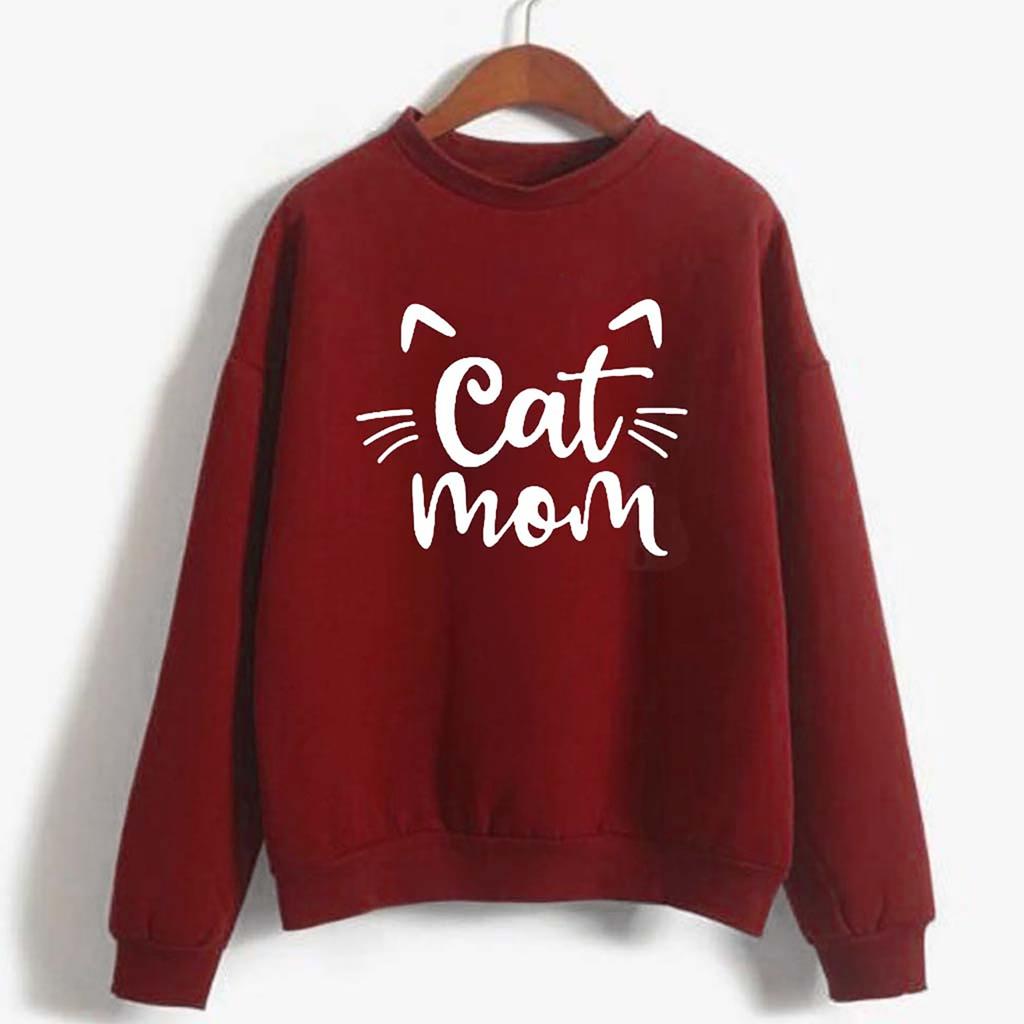 Women's Fashion Winter Printing High Collar Long Sleeve Plus Sweatshirt