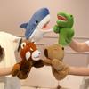 Lustige Handpuppe Rosa Schwein Affe Fuchs Waschbär Gelbe Ente Kapibara Frosch Hai Löwe Welpe Panda