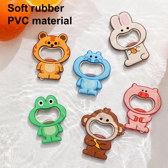 Magnetic Bottle Opener Pig Monkey Rabbit Shape Stainless Steel Opener Beer Cap Remover Fridge Decoration