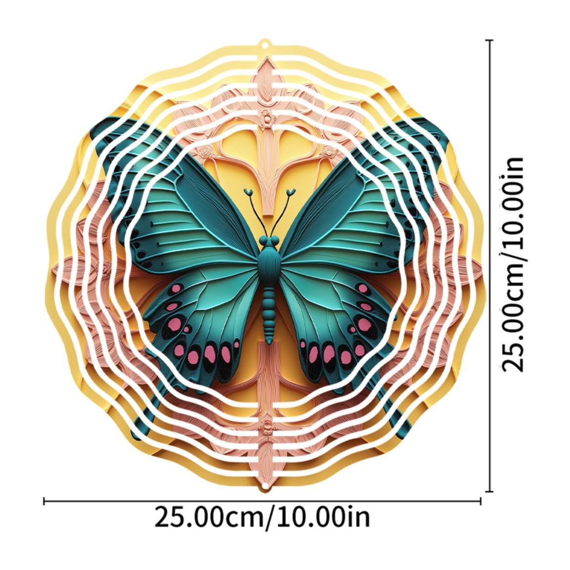 

10-дюймовый музыкальный колокольчик с вращающимся на 360 градусов крючком, не требует батареек, для декора газона, сада, на весну, лето, праздничный подарок