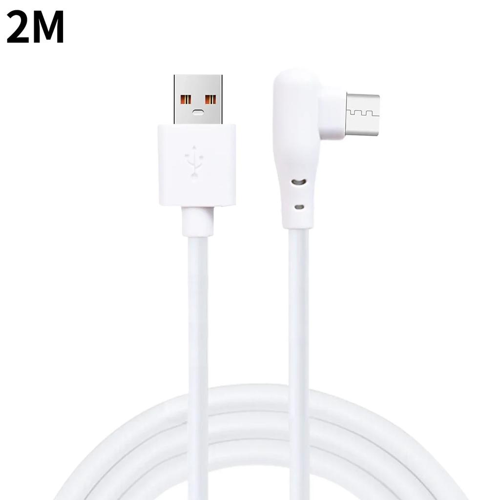 66W 6A High-speed Charging Data Cable USB Type C 90 Degree Elbow Charger Wire Cord for Samsung Huawei Xiaomi Android 2M/1.5M/1M