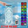 Crystal Table Lamp Rose Light Projector 16 Colors Adjustable Romantic Diamond Atmosphere Light USB Bedroom Touch Switch Light