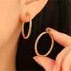 316L Stainless Steel Punk Exaggerated Hoop Earrings for Women Retro Golden Hypoallergenic Party Jewelry Gifts
