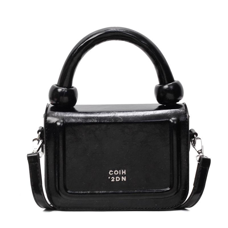 Popular Korean Simple Style Texture Portable Small Square Bag Women's Fashion Versatile Casual Cream Style Messenger Bag