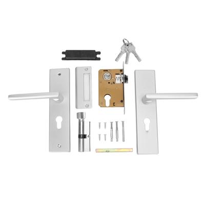 Maniglia Porta Lega di Alluminio Robusta Resistente agli Urti Facile Installazione Leva Porta Dritta con Chiavi