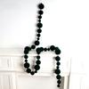 Multicolor Flocking Ball String Mixed Size Christmas Ball String Hanging Decoration  Party Supplies