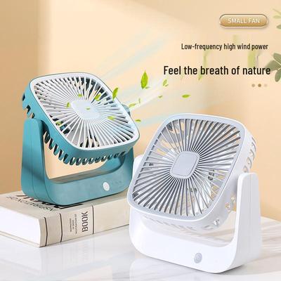 Portable Silent USB Rechargeable Mini Desktop Fan - Large Wind Power for Dorms & Offices