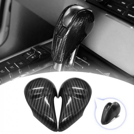 Carbon Fiber ABS Gear Shift Knob Head Cover Trim For Porsche Boxster 911 Cayman