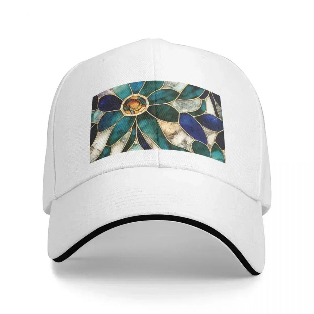 Stained Glass Flower Baseball Cap luxury caps fun hats Big Size Hat Unisexs Caps Womens