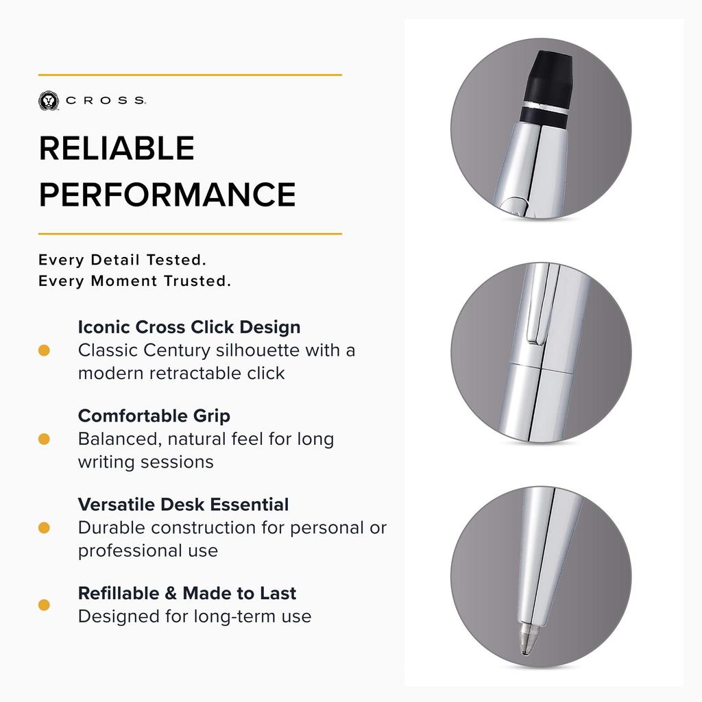 CROSS Ballpoint Pen Click Chrome Oil-based AT0622-101