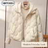 Women's Fashion Casual Fall Winter Solid Color Print Long Sleeve Jackets & Coats Down Coats