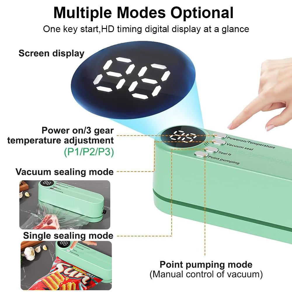 Food Vacuum Sealer Vacuum Packaging Machine for Food Mini Plastic Bags Sealer Automatic Household Food Vacuum Sealing Machine
