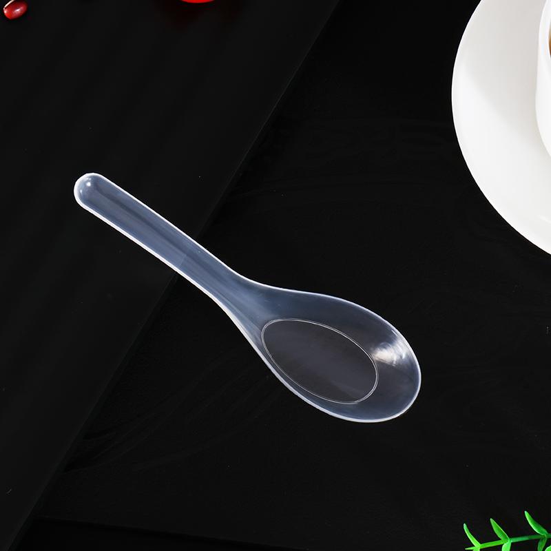 Fangcaodi Disposable Spoons 500 Pieces, Rice Spoons, Soup Spoons, Takeout Packaging Spoons, Small Tablespoons, Fruit Spoons, Barbecue Utensils