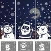 Santa Claus Christmas Wall Sticker White Christmas Window Stickers Ornaments   Glass Windows