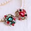 Love Gemstone Rhinestone Brooch High -End Temperament Elegant Dress All -Match Corsage Clothing Accessories Pin