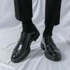 2024 Shiny Leather Shoes Men's Shoes British Style Business Formal Work Shoes Casual Versatile Wedding Block Men's Shoes