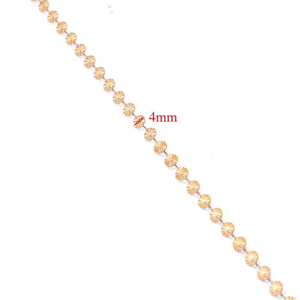 Wholessale 1 Meter Stainles Steel Gold Color Handmade Heart Eye Sunflower Chains for Women Necklace Bracelet Anklet DIY Jewelry