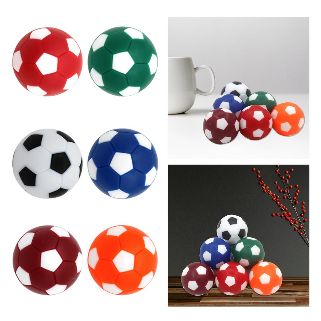 6 Pcs Foosball Table Balls Official Tabletop Game Balls Table Game Mini Football Table Soccer Balls World Cup Accessory