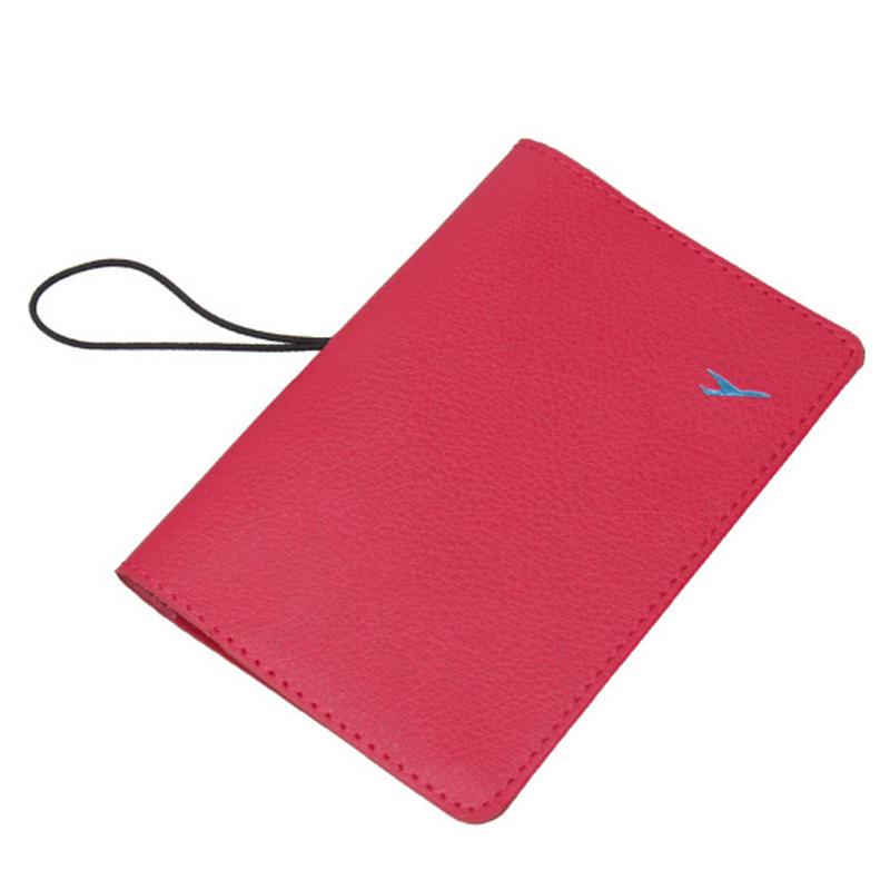 

Minimal Ultra-thin Leather Passport Cover Travel Accessories Anti-loss Elastic Credit Card Holder Passport Case Protective Cover красный