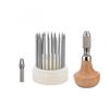 Beading Tool Jewelry Milgrain Tool Set Milgraining Wheels Wooden Handle Vise Stone Setting Milgrain Edges for Jewelry