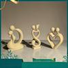 3Pcs/set  Nordic Modern Art Ins Style 3 Colors Kiss Couple Resin Crafts Decoration Ornaments Home Bedroom