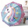 Unicorn Design Automatic Folding Umbrella Compact Lightweight For Outdoor Adventurest190