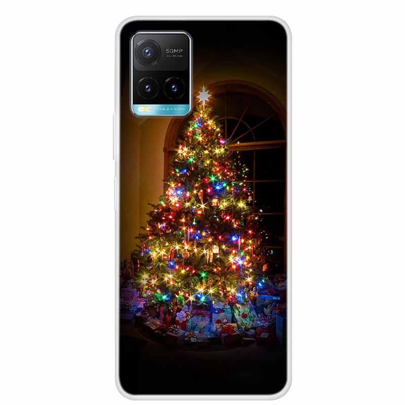 Christmas For Vivo Y21s Case TPU Soft Silicone Back Cover Case For Vivo Y21s V2110 Shockproof Coque VivoY21s Shell Cartoon Funda