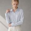 Melting Brown Women Semi Roose Fit Long Sleeve Shirt Wrinkle Free Office Look Bl