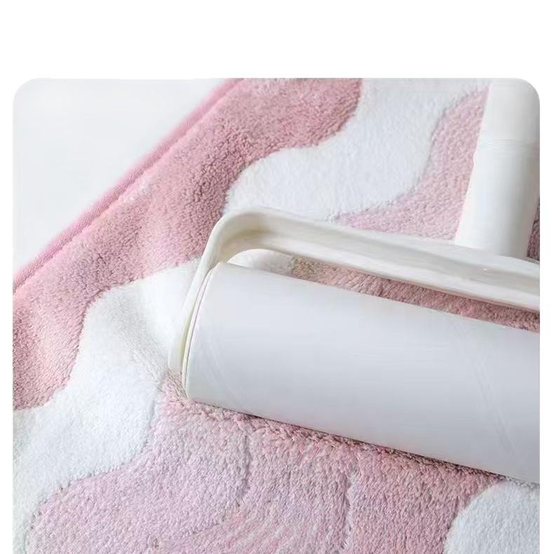 Coral Fleece Bath Towel Set: Thick, Double-Sided Absorbent, Soft, Lint-Free, Three-Color Wavy Design.