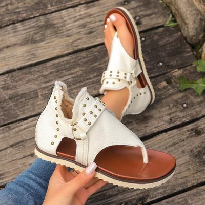 Sandalias de verano para mujer, sandalias de plataforma, sandalias de nuevo diseño, sandalias de gladiador con punta de clip a la moda para mujer, sandalias de playa de talla grande para mujer