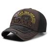 Baseball Cap Washed Cowboy Hat Men's and Women's Patch Alphabet Hat Outdoor Visor Hat American Retro Baseball Cap