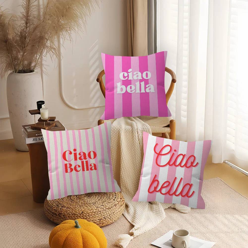 Ciao Bella Italian Quote Throw   Cushion Cover Car Throw Pillow Case For Sofa Car Christmas Gift