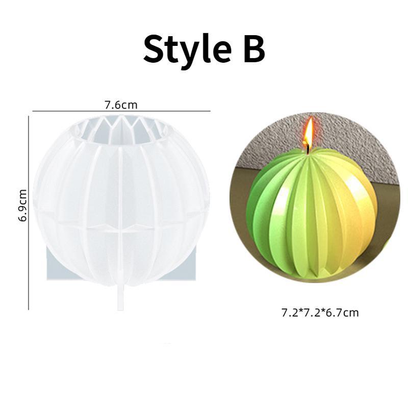Stampo per candele in silicone con sfera a bolle geometriche multi-stile, lanterna sferica, in resina epossidica di cristallo, per sapone, gesso, cioccolato, decorazione
