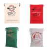 Large Merry Canvas Christmas Santa Sack Xmas Stocking Reindeer Gift Storage Bag