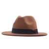 New fashionable and elegant jazz hat, spring, autumn and winter belt woolen casual fashion big-brimmed lady jazz hat