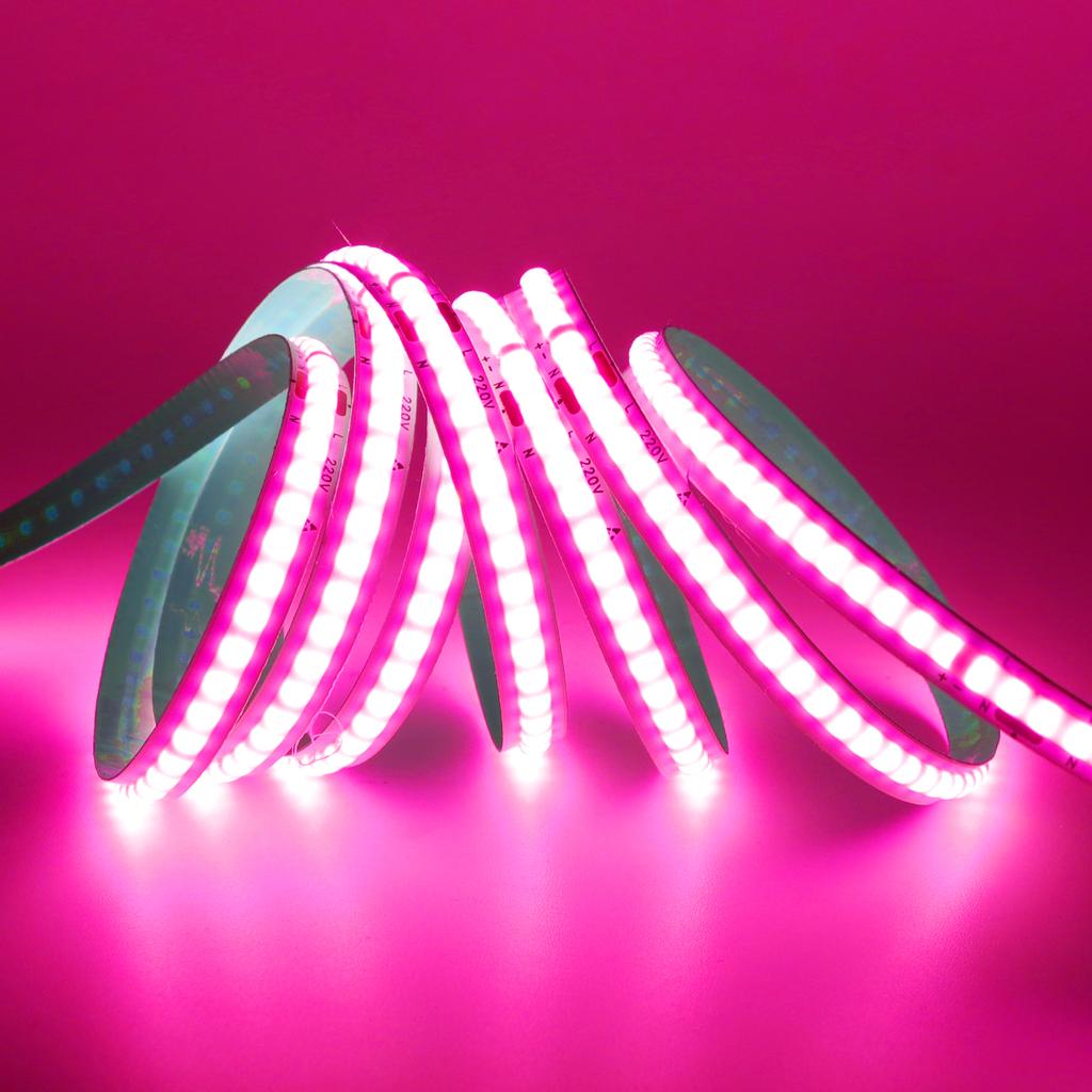 220V COB LED Strip Light No Need Driver 240LEDs/m 5m 10m 15m 20m Linear Light Tape Red/Blue/Green/Pink/White For Home Lighting