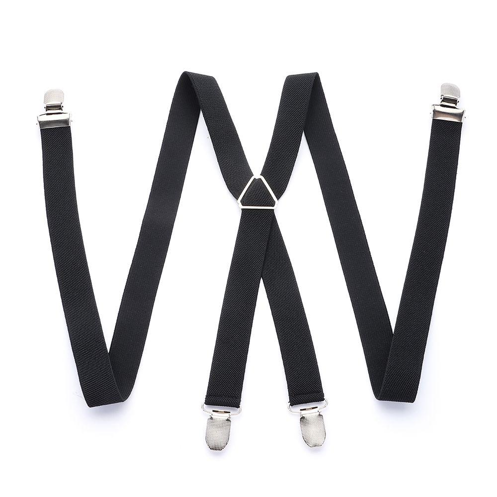

Unisex Sturdy Elastic Trousers Belt Braces Suspenders Clip-on Adjustable Strap Clip